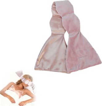 Generic Weighted Eye Mask Adult Sleep Mask with Beads and Cotton Soft Sleep Patch Blocking Light Soft Fabric Headband Weighted Eye Sleeping Relaxing Cover Tra