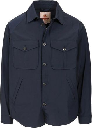 Baracuta Cloth Shirt Jacket - Heren - Zomerjassen - Blauw - L - Katoen - Jassen