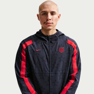 Nike USMNT Energy Nike Mens Dri-FIT Soccer Woven Jacket in Blue | IH1878-475