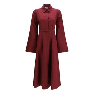 Gabriela Hearst Carmina Shirtdress - Dames - Jurken - Rood - Maat: M Katoen