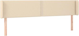 vidaXL Cabecero Con Led De Tela Crema 203x16x78/88 Cm Vidaxl