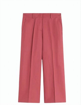 Weekend Cotton Linen Canvas High Waist Trousers