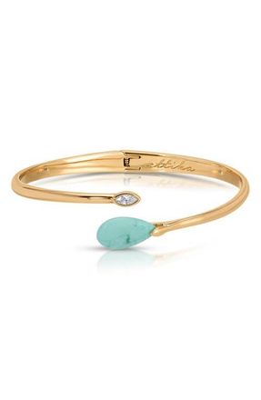 Ettika Reconstituted Turquoise Solstice Hinged Cuff Bracelet at Nordstrom