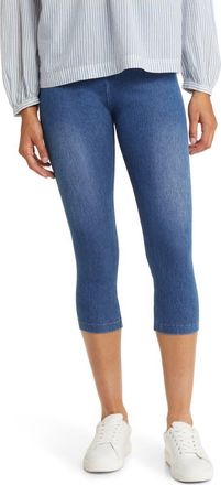 Lyssé ntials Denim Capri Leggings in Midwash at Nordstrom, Size X-Small