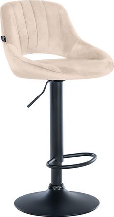 Clp Taburete De Bar Milet De Terciopelo Crema Negro