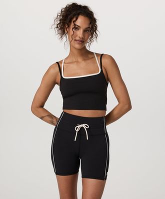 Vuori Clothing Daily Layered Tank Top | Black | XS, Size Extra Small