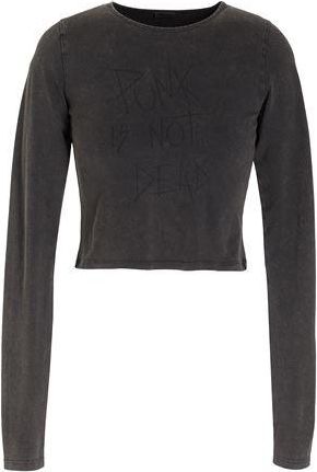 8 by YOOX PRINTED JERSEY L/ SLEEVES T-SHIRT