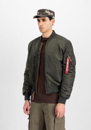 Alpha Industries Bomberjacke ALPHA INDUSTRIES MA-1 VF Vintage Fit 59, Herren, Gr. 3XL, schwarz (schwarz olive), Obermaterial: 100% Nylon; Futter: 100% Nylon; F&uuml;llung: 