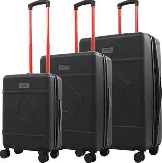 True Religion Molded U 3-Piece Hardside Spinner Luggage Set - 22, 26.5 & 30.5 Expandable Suitcases
