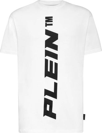 Philipp Plein Tops, Heren, Wit, XL, Katoen, T-Shirt Ronde Hals