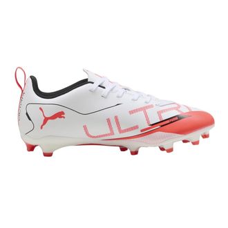 Puma Heren Ultra 5 Play Voetbalschoenen (Wit, Zwart, Rood)