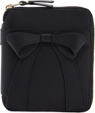 Comme Des Garçons Wallets & Cardholders, unisex, Black, Size: ONE SIZE Black Leather Bow Wallet Unisex