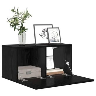 Berkfield Home TV Cabinet Set Black Oak Engineered wood Medium TV Cabinet