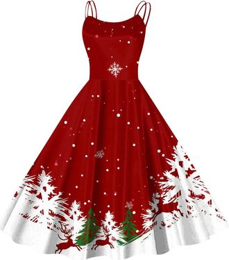 Generic Christmas Dresses for Women UK Slip Dress Off Shoulder Swing V Neck A Line Midi Formal Swing Dress Xmas Long Elegant Evening Gowns Cocktail Dresses Ch