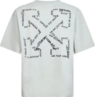 Off-white Mens T-Shirt Type Arrow Mint Cotton Green T-Shirts And Polos