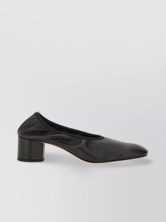 Aeyde block heel round toe ballerina shoes