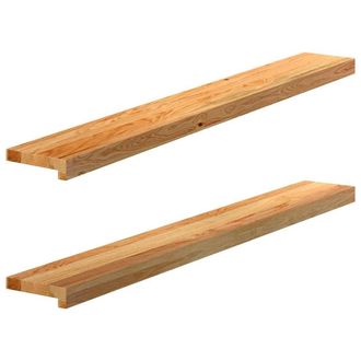 Berkfield Home Window Sills 2 pcs&not;Light Brown 120x15x2 cm Solid Wood Oak | Size: Medium