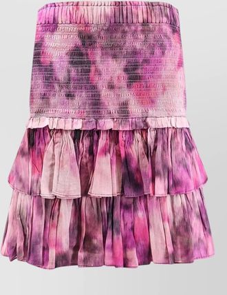 Isabel Marant cotton quilted ruffled skirt