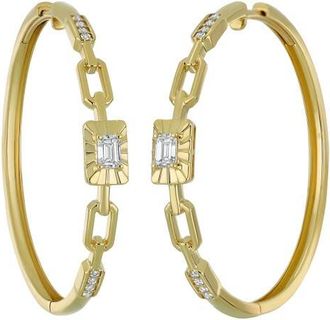Bony Levy Varda Diamond Hoop Earrings in 18K Yellow Gold at Nordstrom