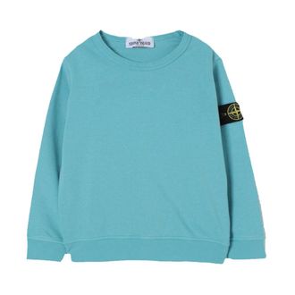 Stone Island Crewneck Sweatshirt - male - Stone Island - Kids Sweatshirts - Blue - 10 Y - Kids