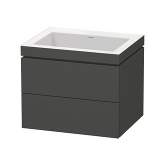Duravit Duravit - L-Cube Meuble vasque c-bonded avec socle mural, 60x48 cm