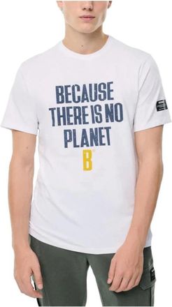 Ecoalf Katoenen T-shirt met Merklogo - Heren - T-shirts - Wit - S - Katoen - Tops