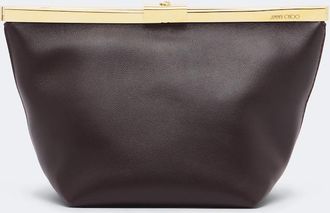 Jimmy Choo London Ganache leather clutch