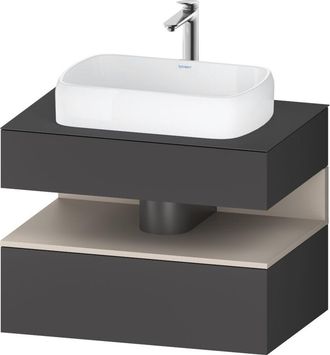 Duravit Duravit - Qatego Consola Mueble Bajo Lavabo, 1 Extra&iacute;ble, 1 Caj&oacute;n