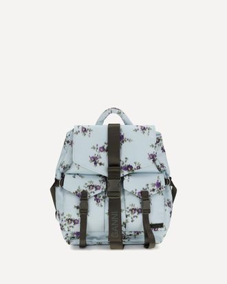 Ganni Zaino Re-tech in nylon con motivo floreale Woman UNI