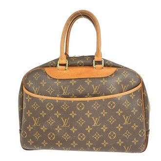 Louis Vuitton Deauville Handbag Monogram Canvas Brown Canvas Handbag (Pre-Owned)