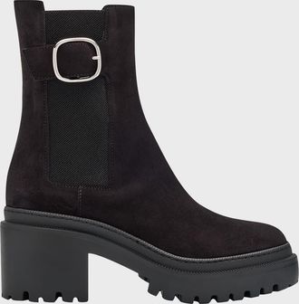 Giuseppe Zanotti Platform Suede Chelsea Boots