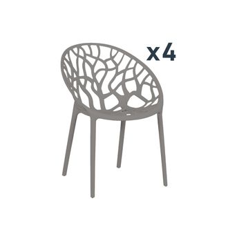 Klast Packs 4 sillas polipropileno gris antracita 58 cm x 79 cm cm