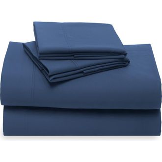 California Design Den Hotel Luxe 800 Thread Count 100% Cotton Sateen Sheet Set in Navy Blue at Nordstrom, Size Queen