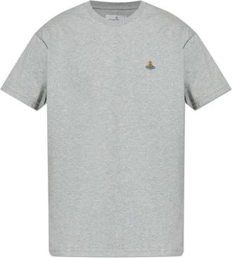 Vivienne Westwood T-shirt met logo - Heren - T-shirts - Grijs - XS - Katoen - Tops