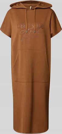 Soyaconcept Sweatkleid mit Kapuze in Hellbraun, Gr&ouml;&szlig;e XXL