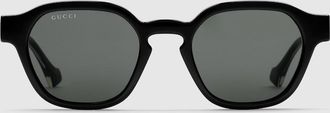 Gucci Oval Frame Sunglasses, Black