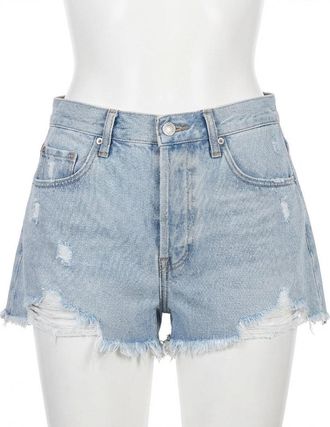 Z Supply Womens Classic Hi Rise Denim Short In Faded Indigo