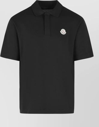 Moncler cotton polo shirt collar short sleeves