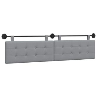vidaXL Cabecero Colgante Gris Claro Tela Vidaxl