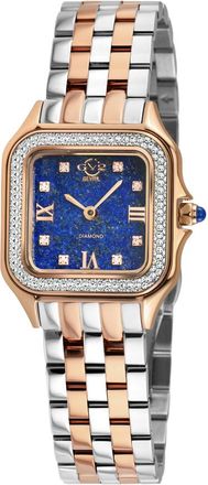 Gevril Group Milan Diamond Blue Dial Ladies Watch 121141B