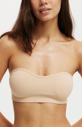 Cotton On Womens Seamless Sweetheart Padded Bandeau in Frappe at Nordstrom, Size X-Large