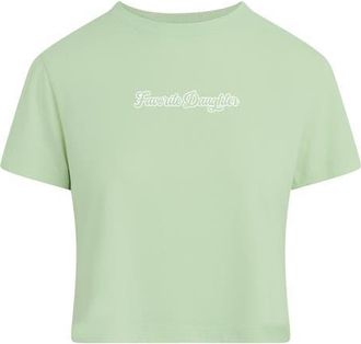 Favorite Daughter The Crop Varsity T-Shirt in Mint at Nordstrom, Size X-Small