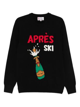 MC2 Saint Barth Heron graphic-intarsia sweater - men - Wool/Viscose/Polyamide/Cashmere - M - Black