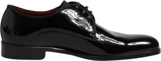 Dolce & Gabbana Zwarte leren veterschoenen - Heren - Nette schoenen - Zwart - 39 1/2 EU - Leer - Schoenen
