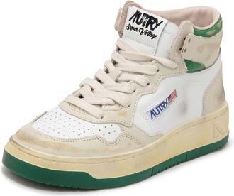 Autry Super Vintage Mid Schoenen - Dames - Sneakers - Beige - 36 EU - Schoenen