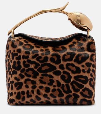 Erdem Bloom Mini calf hair top-handle bag