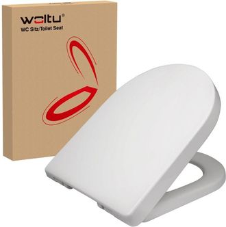 Woltu Woltu - Tapa De Wc Tapa De Inodoro Asiento De Inodoro Bisagra De Cierre Suave Instalar R&aacute;pida/demontar R&aacute;pida Plastico Antibacteriano Blanco