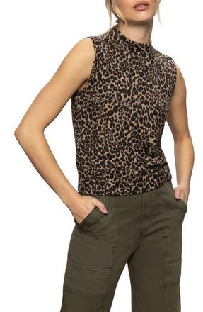 Sanctuary Fuzzy Leopard Print Sleeveless Sweater in French Kitty at Nordstrom, Size Large