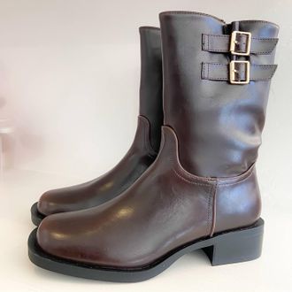 Matisse Footwear Womens Basil Short Buckle Riding Bootie In Coffee