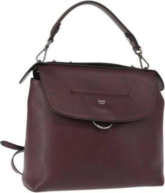 Fendi Pre-owned Leren Vintage Rugzak - Dames - Vintage Rugzakken - Rood - ONE Size - Leer - Vintage